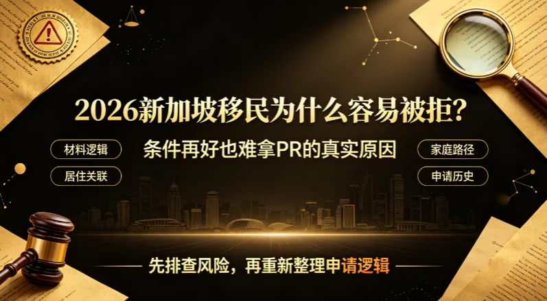 2026新加坡移民为什么容易被拒?条件再好也难拿PR的真实原因 2026新加坡移民为什么容易被拒?条件再好也难拿PR的真实原因