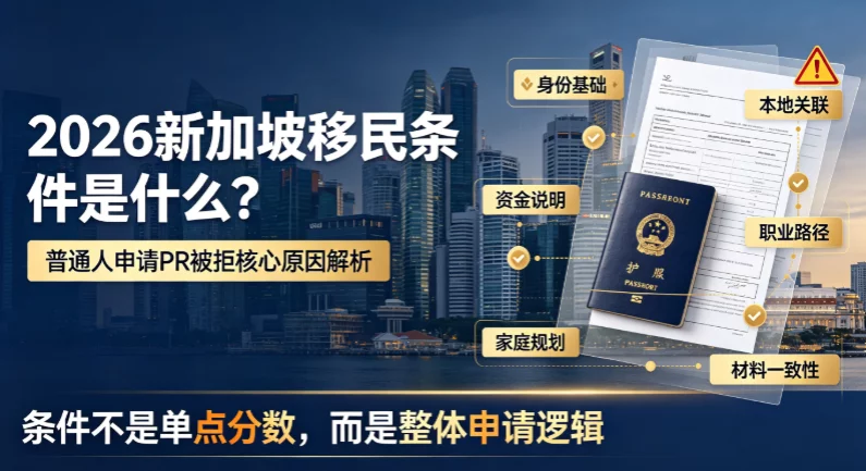 2026新加坡移民条件是什么?普通人申请PR被拒核心原因解析 2026新加坡移民条件是什么?普通人申请PR被拒核心原因解析