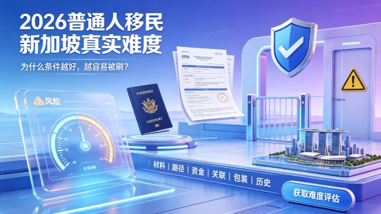 2026普通人移民新加坡真实难度:为什么条件越好,越容易被刷? 2026普通人移民新加坡真实难度:为什么条件越好,越容易被刷?
