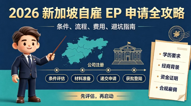 2026 新加坡自雇 EP 申请全攻略:条件、流程、费用、避坑指南 2026 新加坡自雇 EP 申请全攻略:条件、流程、费用、避坑指南