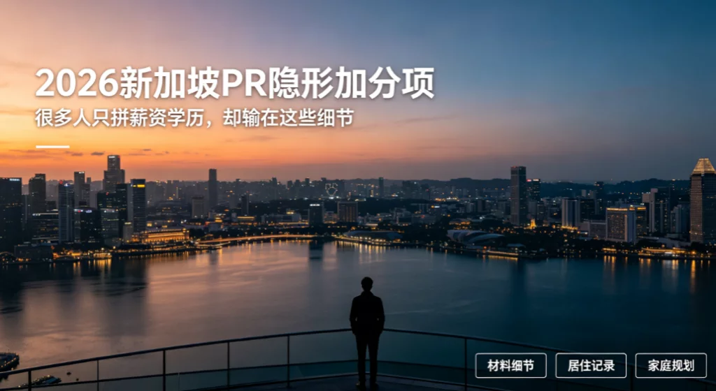 2026新加坡PR隐形加分项：很多人只拼薪资学历，却输在这些细节