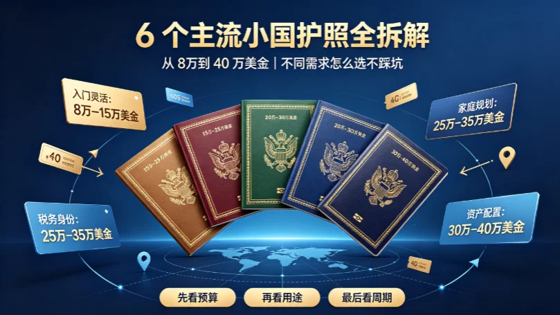 6 个主流小国护照全拆解:从 8 万到 40 万美金,不同需求怎么选不踩坑 6 个主流小国护照全拆解:从 8 万到 40 万美金,不同需求怎么选不踩坑