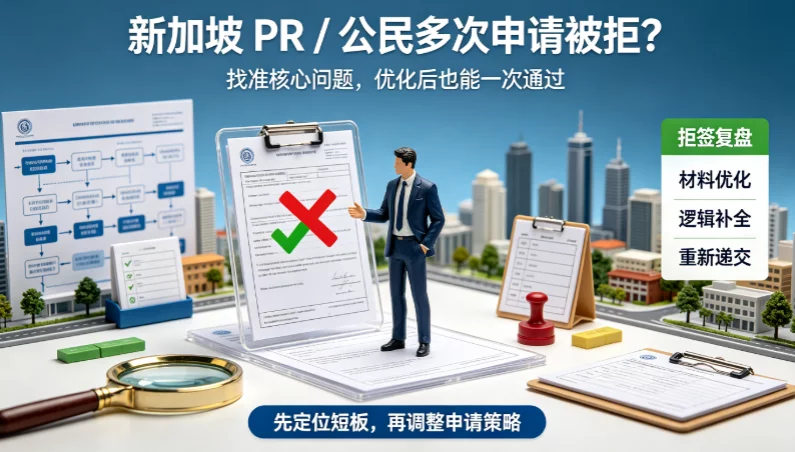 新加坡 PR / 公民多次申请被拒？找准核心问题，优化后也能一次通过