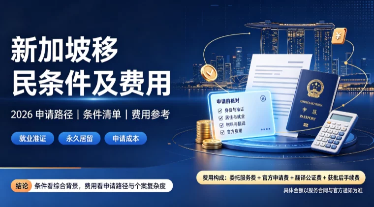 新加坡移民条件及费用 新加坡移民条件及费用