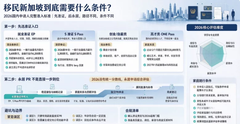 移民新加坡到底需要什么条件?2026国内申请人完整准入标准 移民新加坡到底需要什么条件?2026国内申请人完整准入标准