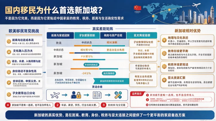 国内移民为什么首选新加坡？对比欧美移民真实优势差距