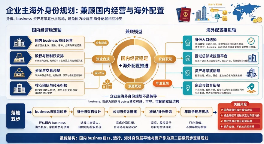 企业主海外身份规划：兼顾国内经营与海外配置